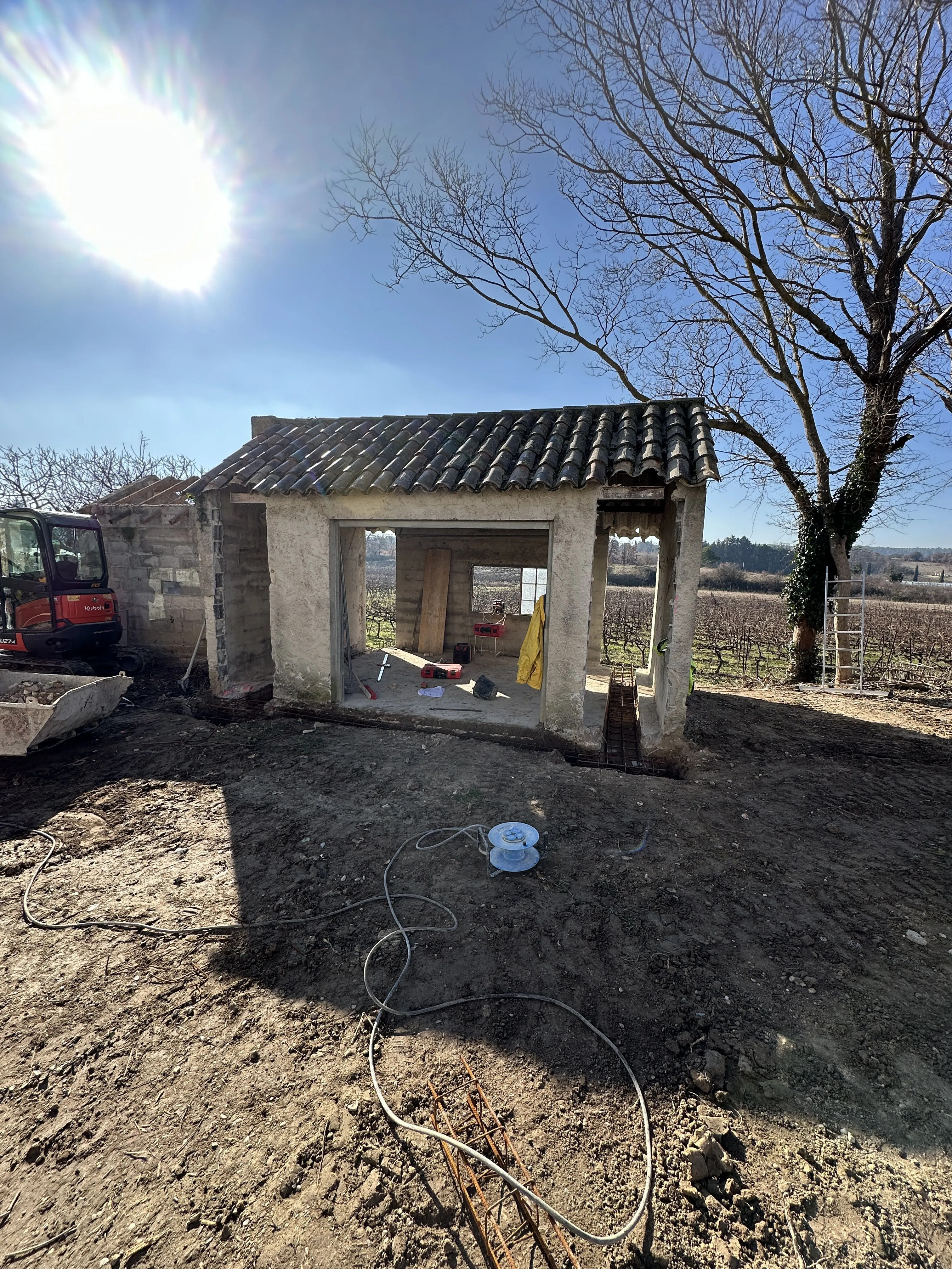 Construction — façade en pierre